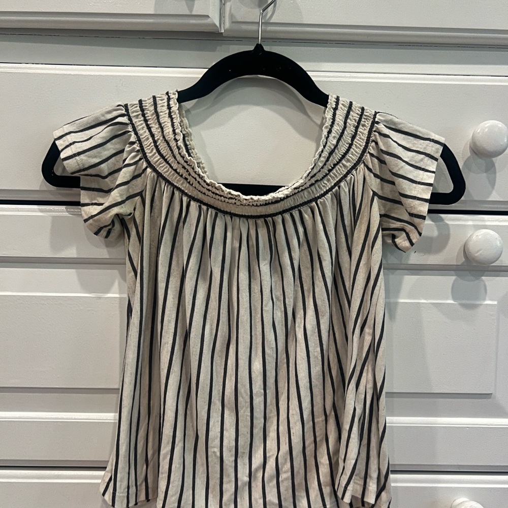 American Eagle Outfitters Black and White Striped Top